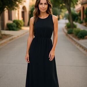 Caslon Sleeveless Jersey Maxi black Dress Size XS new with tags